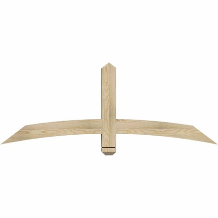 Ekena Millwork Bellingham Rough Sawn Timber Gable Bracket, Douglas Fir, 60"W x 22"H x 4"D x 4"F, 9/12 Pitch GBW060X22X0404BEL00RDF